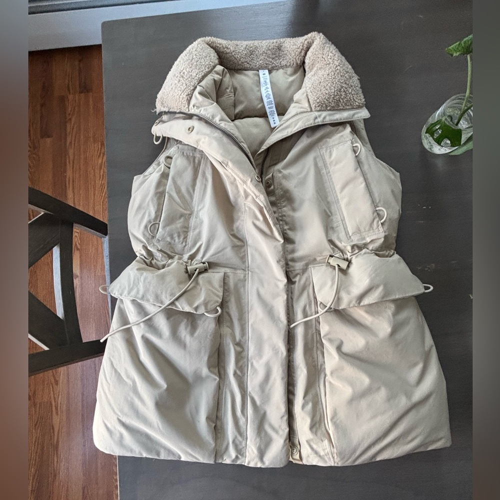 Lululemon down vest in trench color